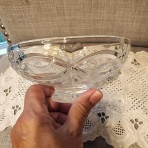 Waterford Crystal Glass Bowl, "Happy Anniversay" 2001-2003, Discontuned vintage.